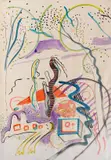Sigmar Polke, Ohne Titel (Figuren in Landschaft), 1968, Watercolor