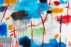 7 Fiori by Nicola De Maria, 1984, Oil on canvas, sold Jun 2026