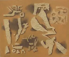 Willi Baumeister, Eteana, 1951, Oil with synthetic resin and filler on fiberboard