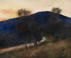 Lesser Ury, Der blaue Berg, Ca. 1900/10, Oil on canvas