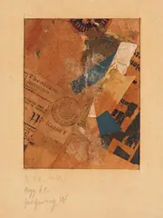 Kurt Schwitters, Mzz 61/Ohne Titel (Zeichnung W). (Merzzeichnung), 1920, Collage, paper on paper