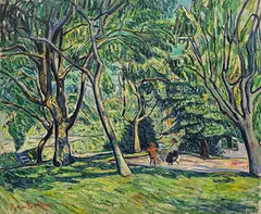 Gartenlandschaft by Theo von Brockhusen, Ca. 1915, Oil on canvas, sold Jun 2026