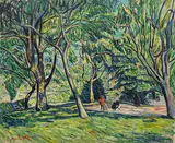 Theo von Brockhusen, Gartenlandschaft, Ca. 1915, Oil on canvas