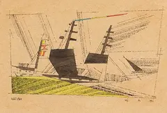 Lyonel Feininger, Ship on Yellow Sea, 1939, Watercolor and ink pen