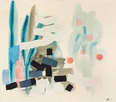 Fritz Winter, Schwingendes Blau, 1956, Oil on canvas