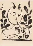 Pablo Picasso, Faune au branchages, 1948, Lithograph