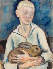 Knabe mit Kaninchen by Anita Rée, Um 1915, Watercolor and gouache over pencil, sold Jun 2026