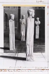Christo, Wrapped Roman Sculptures (Project for Die Glyptothek-München), 1990, Collage, in orig. plexiglass frame