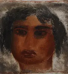 Jean Fautrier, Tête de fille, Um 1929, Oil on canvas on panel