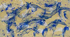 Jiří Georg Dokoupil, Ohne Titel, 2007, Mixed media. Soap lye and pigments on canvas