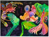Ursula Schultze-Bluhm, Schmetterlings-Nacht, 1996, Oil on canvas