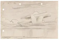 Lyonel Feininger, Cloud Formation, 1922, PencilOn perforated sketchbook paper