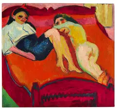 Max Pechstein, Zwei liegende Mädchen, 1910, Oil on canvas