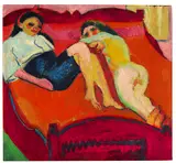 Max Pechstein, Zwei liegende Mädchen, 1910, Oil on canvas