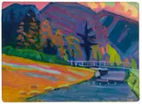 Wassily Kandinsky, Bei Oberau, 1908, Oil on cardboard