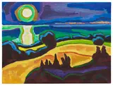 Karl Schmidt-Rottluff, Julimond, 1956, Oil on canvas