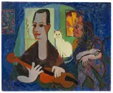 Ernst Ludwig Kirchner, Hommage à Klee (Bildnis Paul Klee und Frau), 1935/36, Oil on canvas