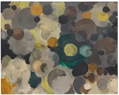 Ernst Wilhelm Nay, Smaragd in Grau, 1956, Oil on canvas