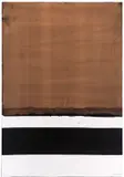Pierre Soulages, Brou de noix sur papier, 2004, Mixed media. Walnut stain, originally on paper ...