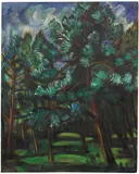 Max Pechstein, Kiefernwald nach dem Regen, 1919, Oil on canvas