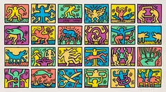 Keith Haring, Retrospect, 1989, Silkscreen in colors