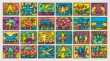 Keith Haring, Retrospect, 1989, Silkscreen in colors