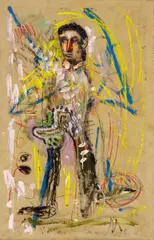 Marcel Eichner, Ohne Titel (Staufenberg nackt), 2005, Mischtechnik auf Leinwand