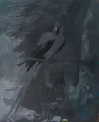 Tom Ellis, "The Red Macaw V2", 2010, Öl auf Holz