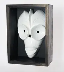 Joachim Elzmann, "Weißer Mann", 2001, Holz, lackiert