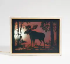 Joachim Elzmann, "Elch", 2001, Holz, Plexiglas, beleuchtet