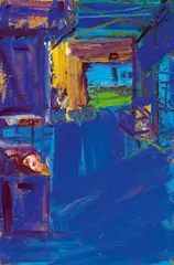 Jörg Ernert, "Chinatown-Kopf", 2006, Acryl auf Leinwand