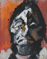 Jörg Ernert, "Sitting Bull", 2008, Acryl auf Leinwand