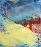 Mitja Ficko, "Die Gefällestrecke", 2012, Öl auf Leinwand