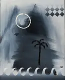 Fabian Fobbe, "Ohne Titel (Palm Tree)", 2011, Acryl und Öl auf Leinwand