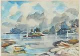 Adam Bruce Thomson, PLOCKTON, RISING MIST, watercolour