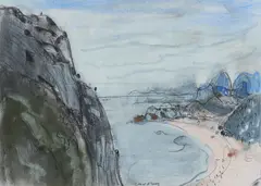 David Donaldson, VIEW OVER THE BAY, mixed media