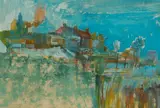 William Birnie, EAST COAST VILLAGE FANTASY FIFE, watercolour