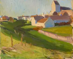 David Macbeth Sutherland, AYRSHIRE LANDSCAPE, Oil on board