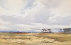 David West, HEATHLAND, watercolour