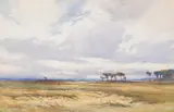 David West, HEATHLAND, watercolour
