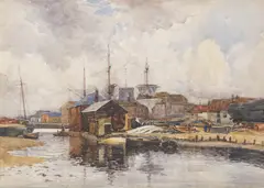 Robert Weir Allan, THE BOATYARD, watercolour