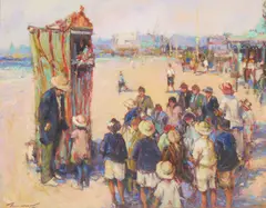 Ken Moroney, PUNCH AND JUDY, ST IVES, oil on board