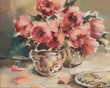 Ethel Walker, STILL LIFE WITH SILVER BOWL, oil on board