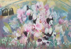 Brent Millar, "AFRAID YES, BUT AMONG YOU AGAIN" - SNOWDROPS, mixed media on paper