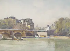 Robert Weir Allan, ON THE SEINE, PARIS, watercolour