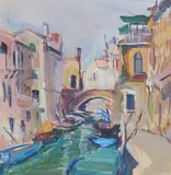 Josephine Graham, VENICE CANAL, gouache