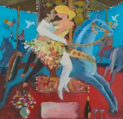Dan Ferguson, CAROUSEL, oil on board