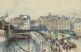 Charles James Lauder, JAMAICA STREET BRIDGE, watercolour
