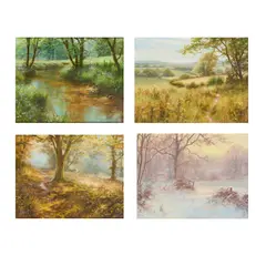 THE FOUR SEASONS; SPRING, SUMMER, AUTUMN, WINTER by David Dipnall, oil on canvas (4), offered Jun 2026