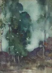 James Watterson Herald, WOODLAND LANDSCAPE, watercolour